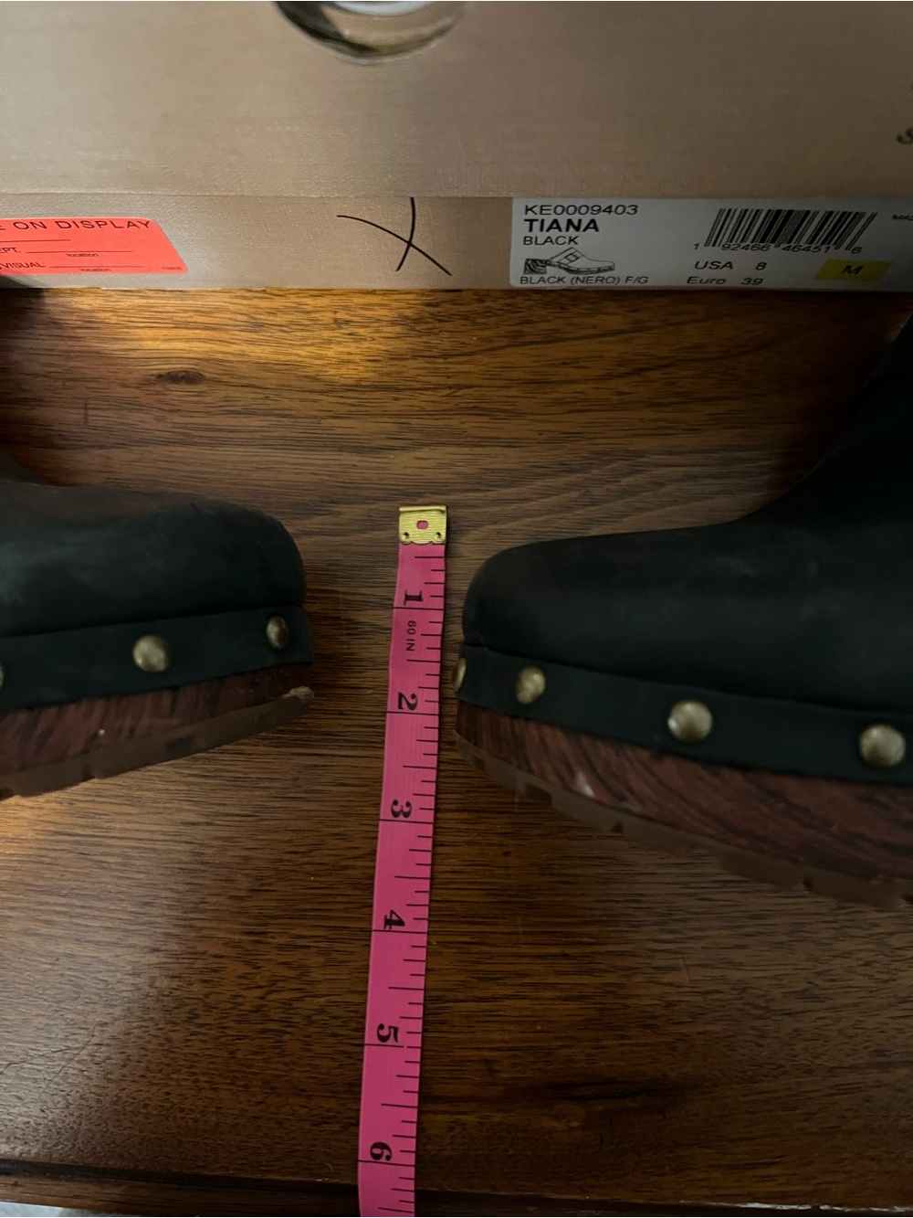 Kork-Ease Black Leather Studded Clog Mule with Buckle Detail - Picture 10 of 10